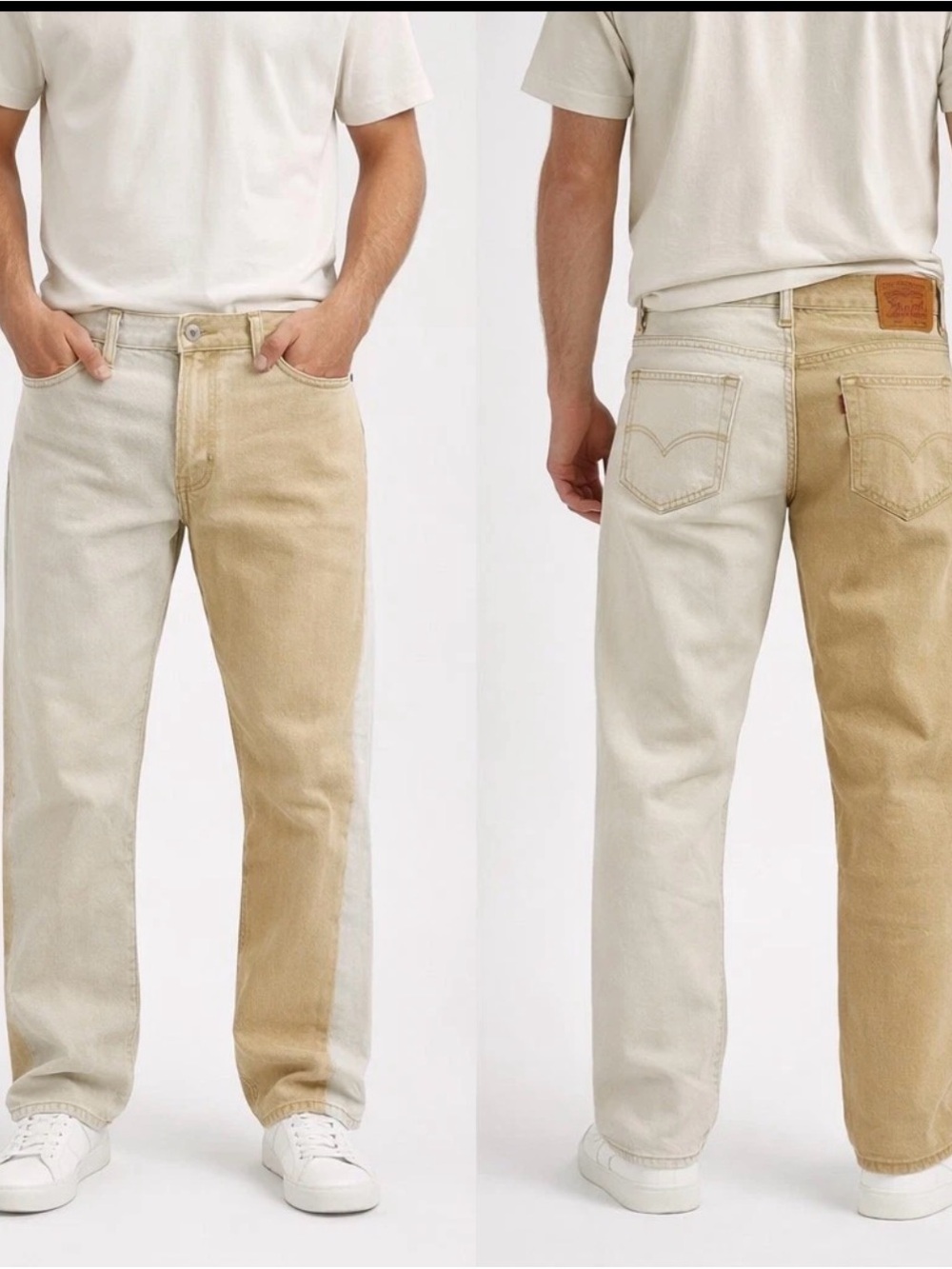 NWT Levi’s 501 Two Tone Jeans Color Block Straight Leg Denim W34xL30